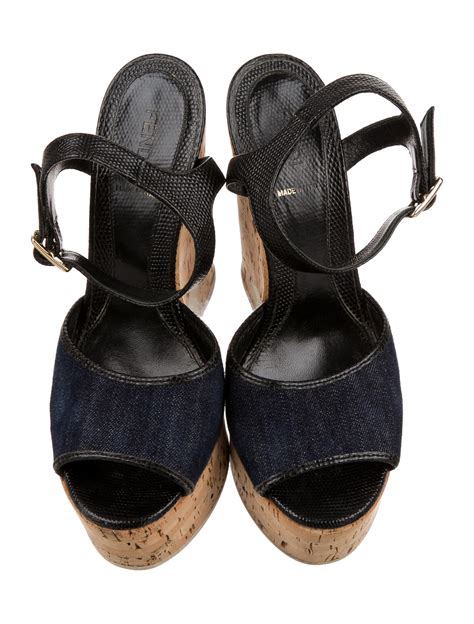 fendi sabdals|Fendi denim sandals.